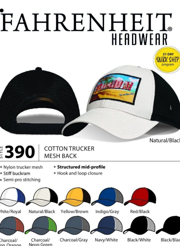 390 style cap