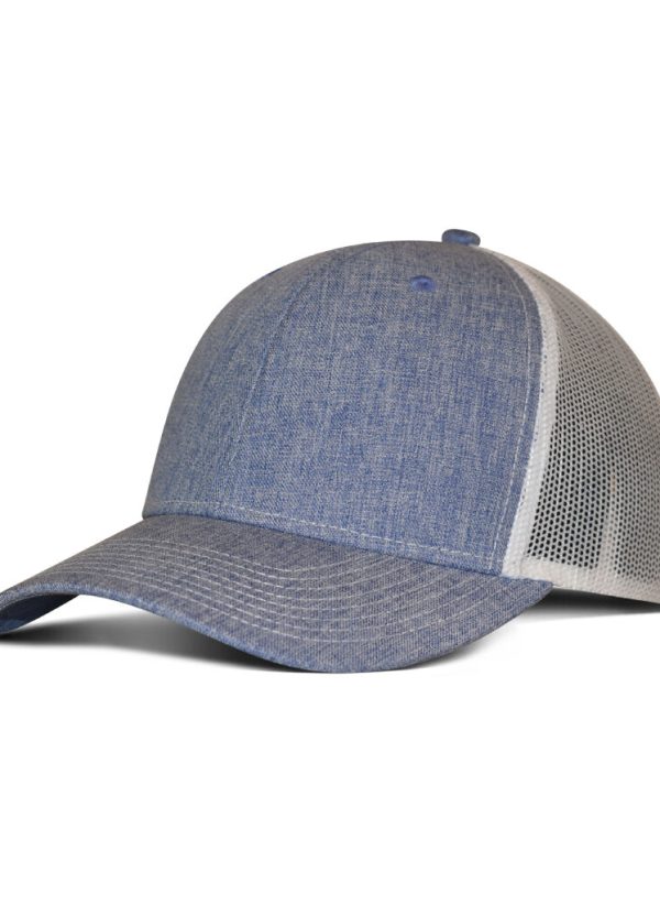 blue heather white cap