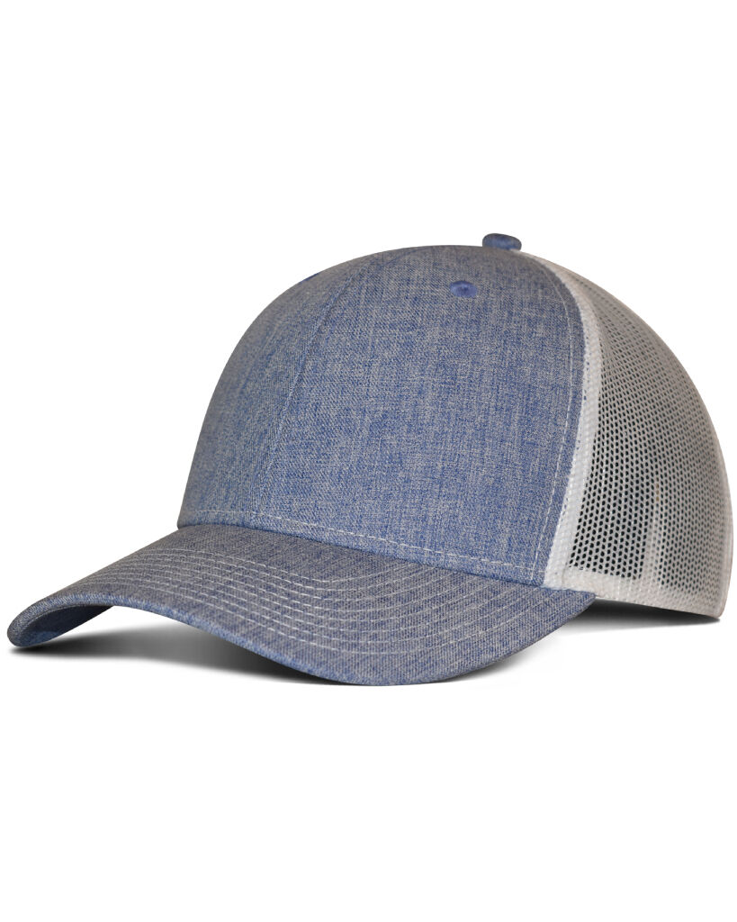 blue heather white cap