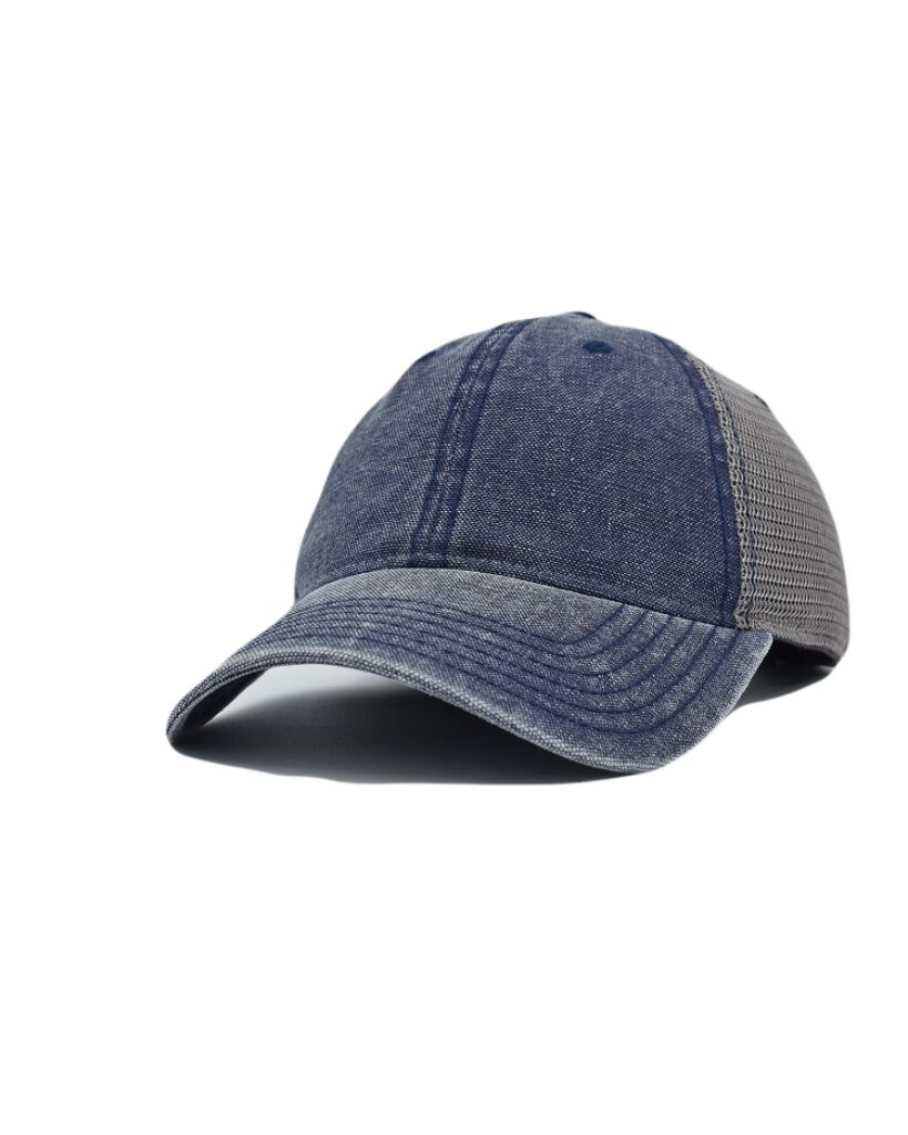 navy gray mesh back cap