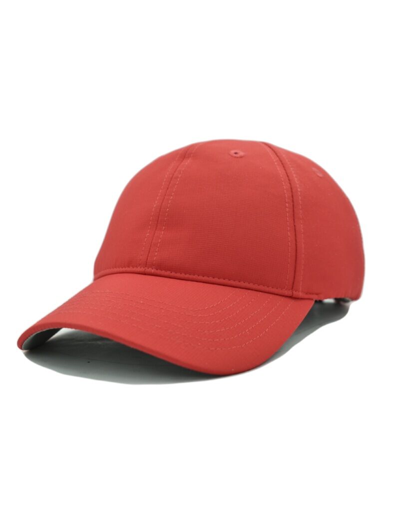 red nylon cap