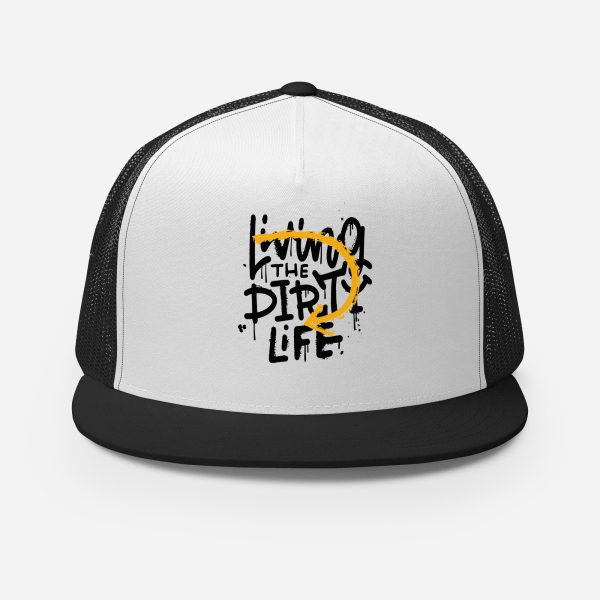 Men's Trucker Hat Living the Dirty Life Cool Graphic Design - Image 6