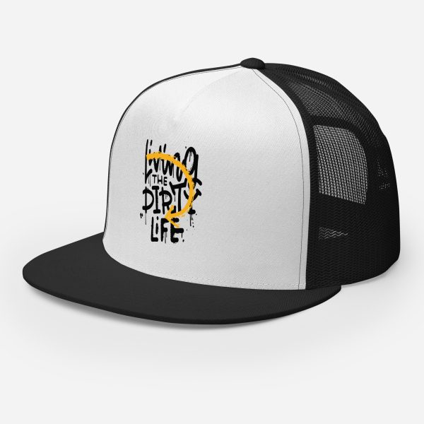Men's Trucker Hat Living the Dirty Life Cool Graphic Design - Image 7