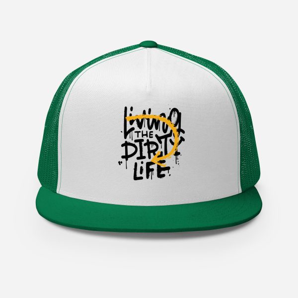 Men's Trucker Hat Living the Dirty Life Cool Graphic Design - Image 17