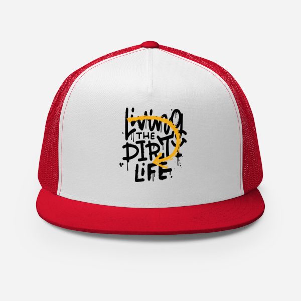 Men's Trucker Hat Living the Dirty Life Cool Graphic Design - Image 9