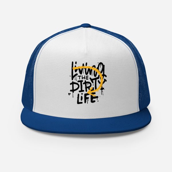 Men's Trucker Hat Living the Dirty Life Cool Graphic Design - Image 14