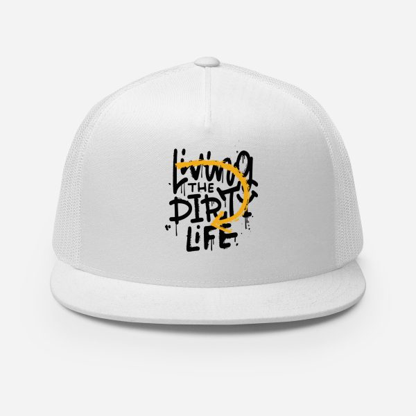 Men's Trucker Hat Living the Dirty Life Cool Graphic Design - Image 20