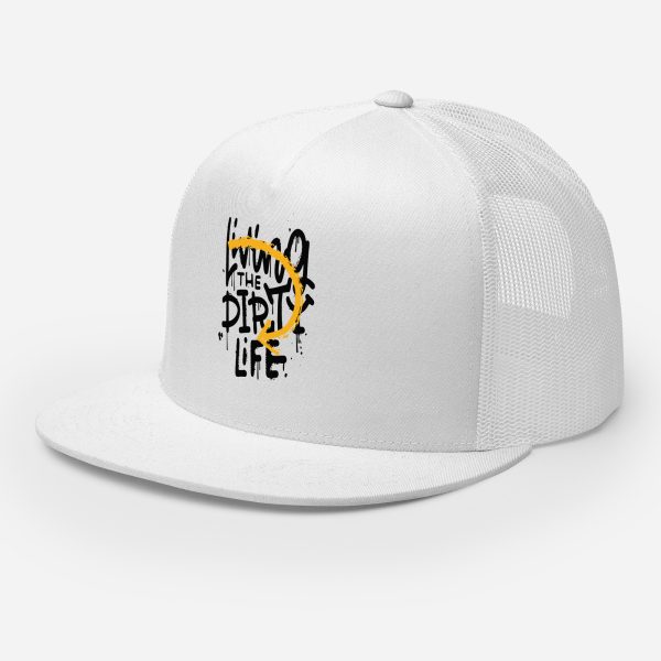 Men's Trucker Hat Living the Dirty Life Cool Graphic Design - Image 21