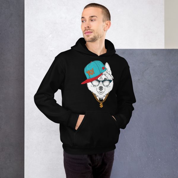 Men's YO! Wolf Hoodie Hip-Hop Inspired Graphic Design