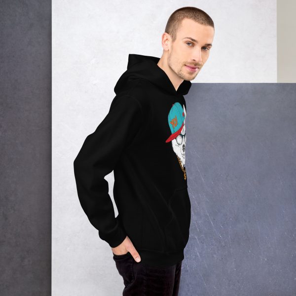 Men's YO! Wolf Hoodie Hip-Hop Inspired Graphic Design - Image 2