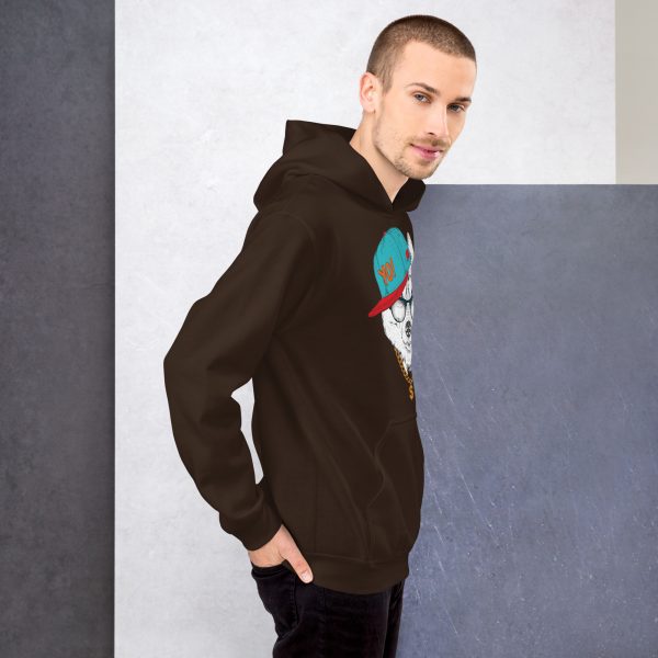 Men's YO! Wolf Hoodie Hip-Hop Inspired Graphic Design - Image 8