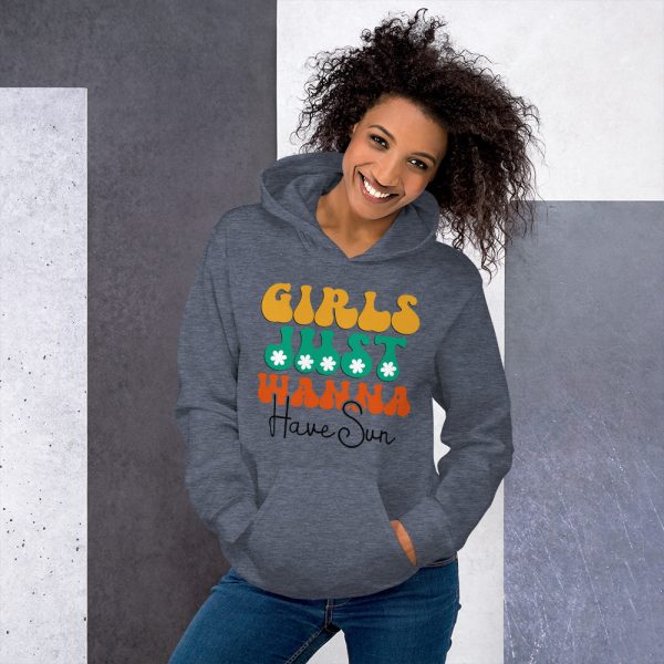 Playful Girls Just Wanna Have Fun Women's Pullover Hoodie - Image 3