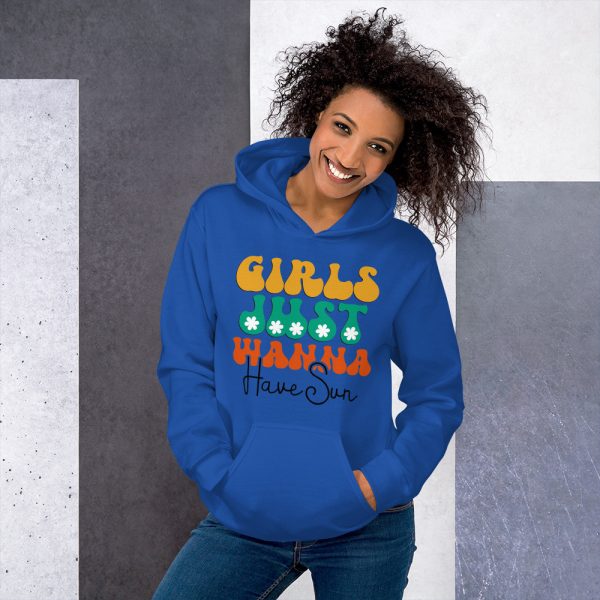 Playful Girls Just Wanna Have Fun Women's Pullover Hoodie