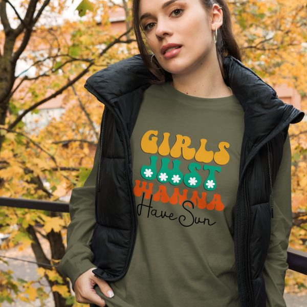 Cute Women's Graphic T-Shirt Girls Just Wanna Have Fun - Image 3