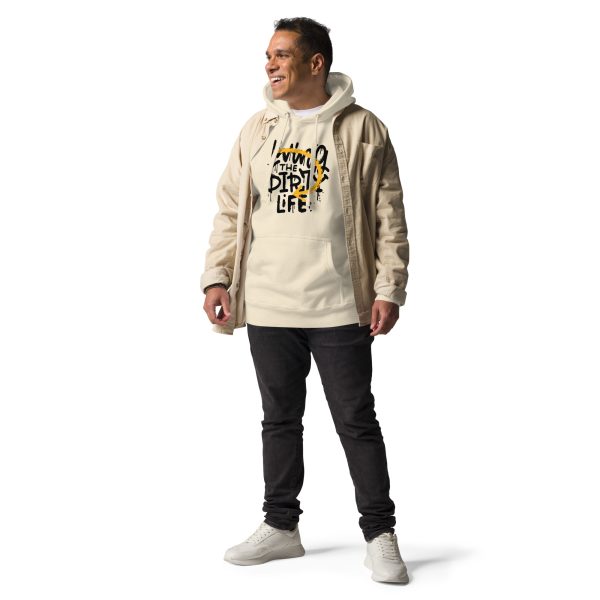 Living the Dirty Life' Cool Graphic Hoodie for Men