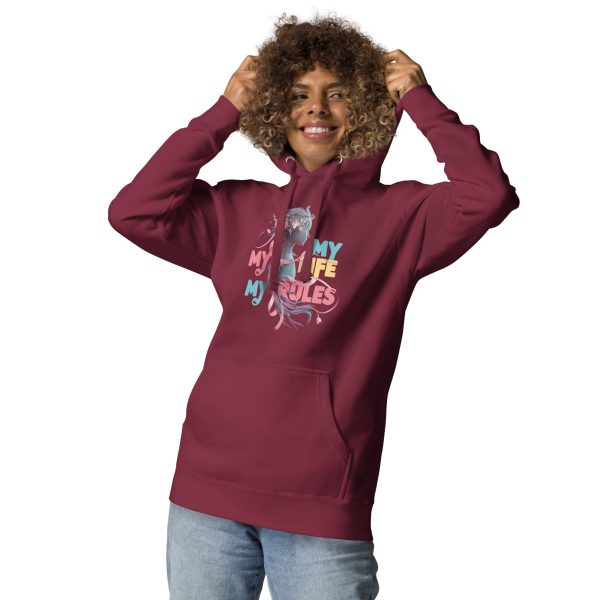 Confident & Stylish My Life My Rules Women's Hoodie - Image 4