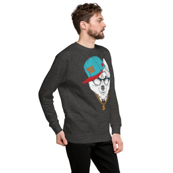 Urban Wolf Graphic Sweatshirt YO! Cap & Gold Chain Style - Image 6