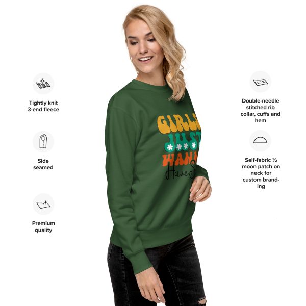 Warm Women's Sweatshirt Girls Just Wanna Have Fun Graphic - Image 3