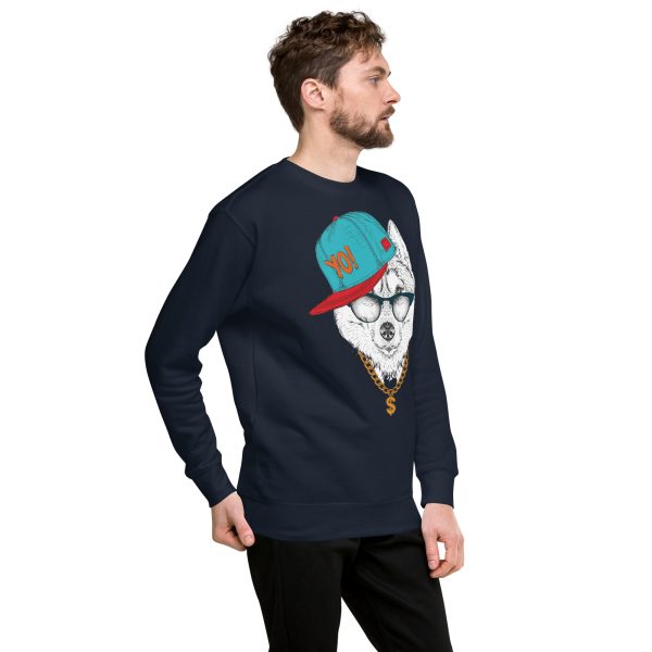 Urban Wolf Graphic Sweatshirt YO! Cap & Gold Chain Style - Image 4