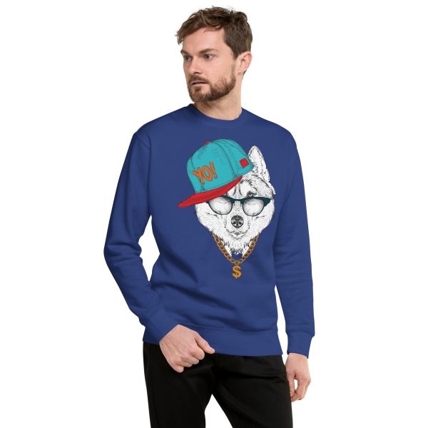 Urban Wolf Graphic Sweatshirt YO! Cap & Gold Chain Style - Image 7