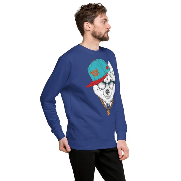 Urban Wolf Graphic Sweatshirt YO! Cap & Gold Chain Style - Image 8