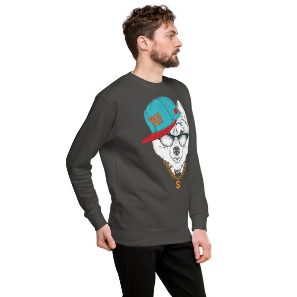 Urban Wolf Graphic Sweatshirt YO! Cap & Gold Chain Style - Image 10