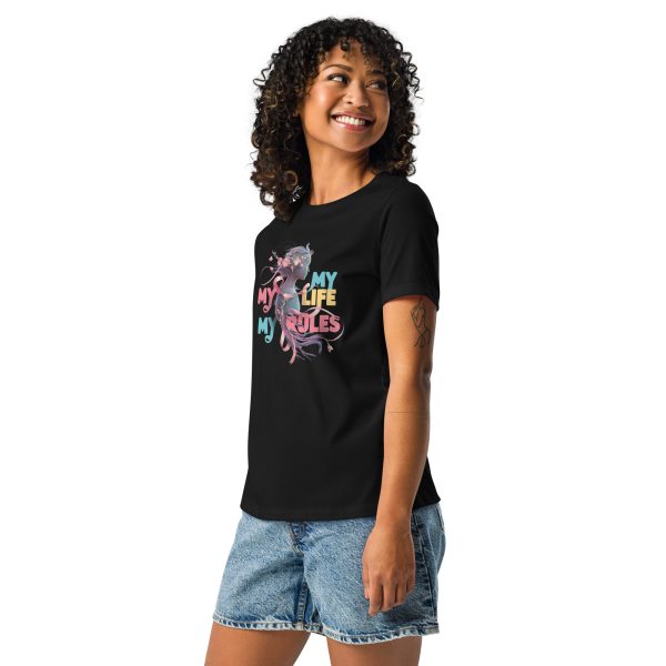 Women's Graphic Short Sleeve T-Shirt My Life My Rules - Image 4