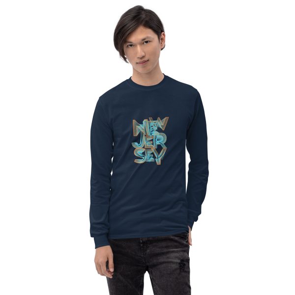 New Jersey Men's Long Sleeve T-Shirt Classic & Stylish - Image 3