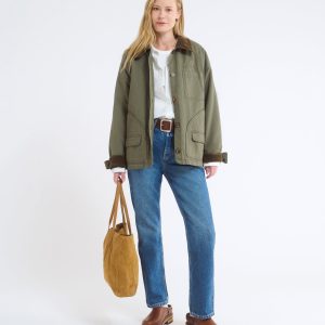 Homestead Barn Jacket – Spruce Cotton Twill with Corduroy Details