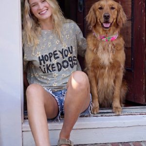 Alternative view of Life Is A Canvas Cotton Tee - Hope You Like Dogs