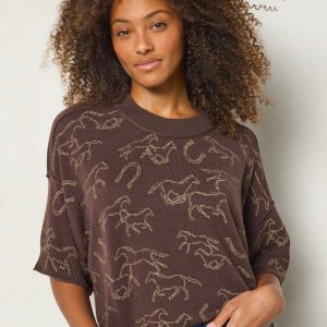 Alternative view of Wren Boxy Sweater - Western Wild Chocolate